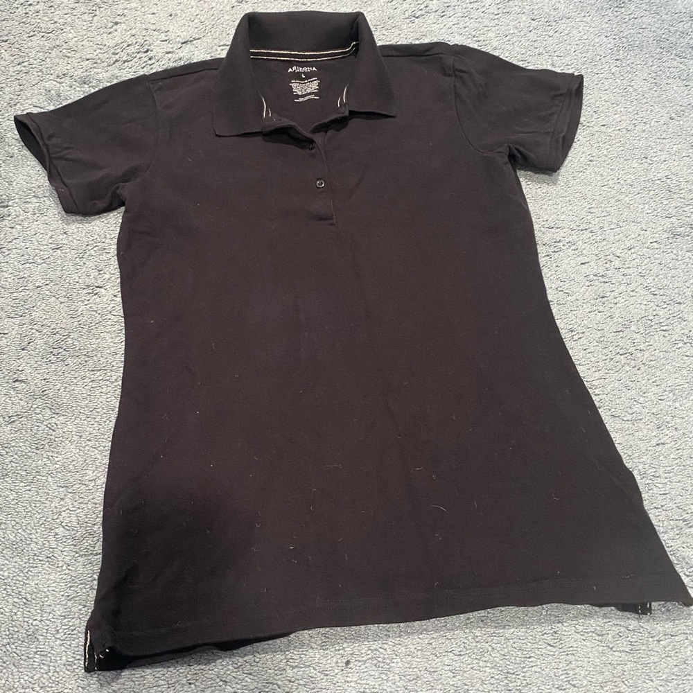 Arizona Jean Company Black Short Sleeve Polo Top
